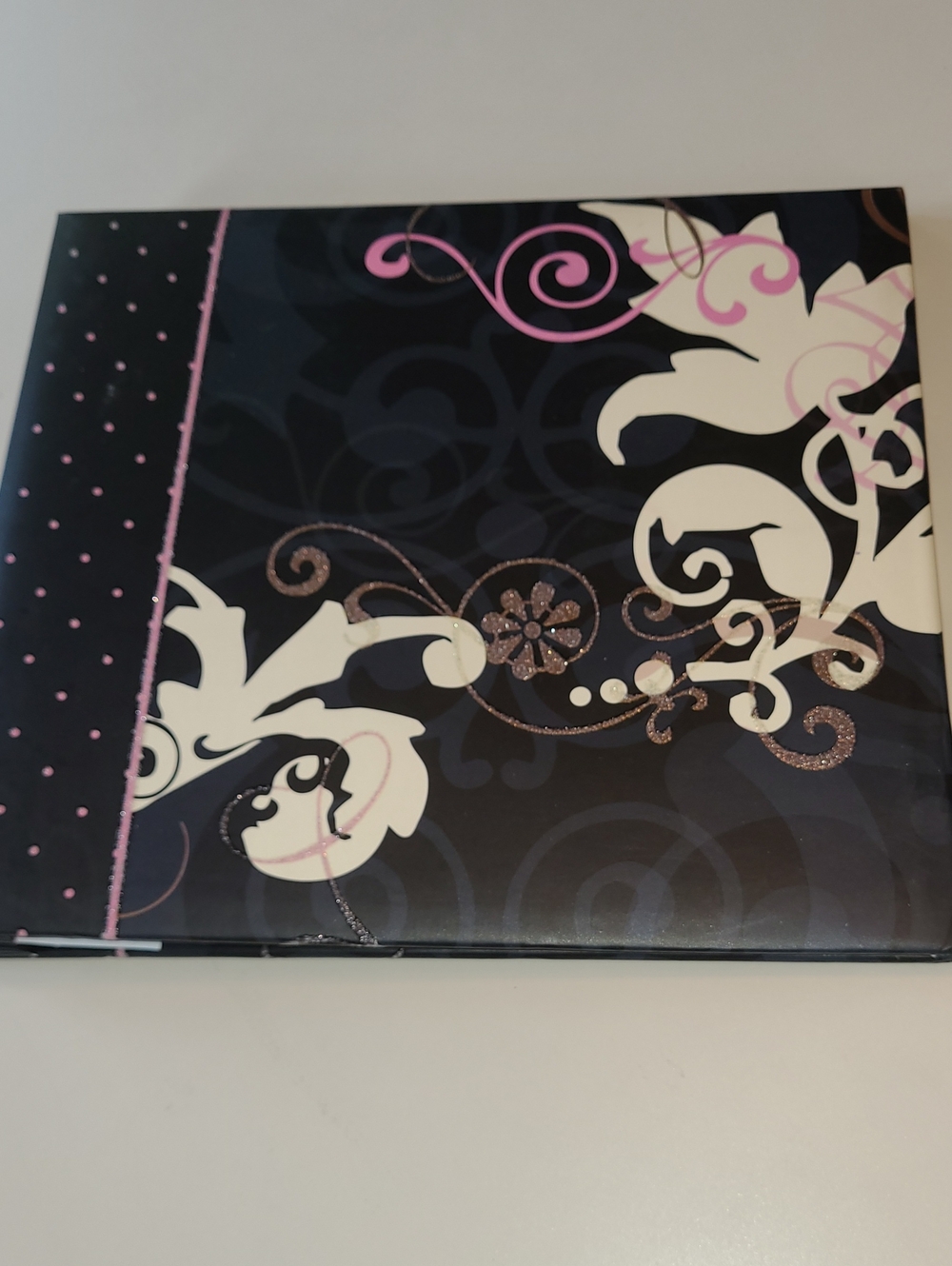Floral Black and Pink Decorative Scrapbook Album